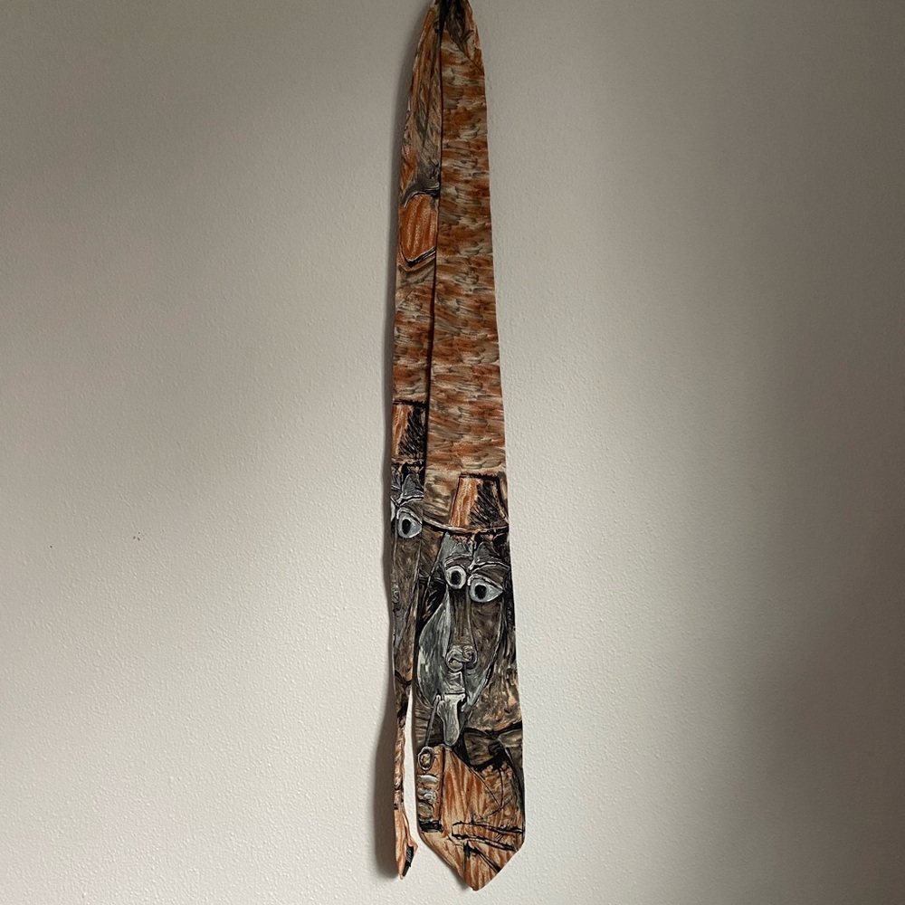 Vintage‎ Picasso “Smoker” 1969 Abstract 100% Silk Necktie Collector’s Edition